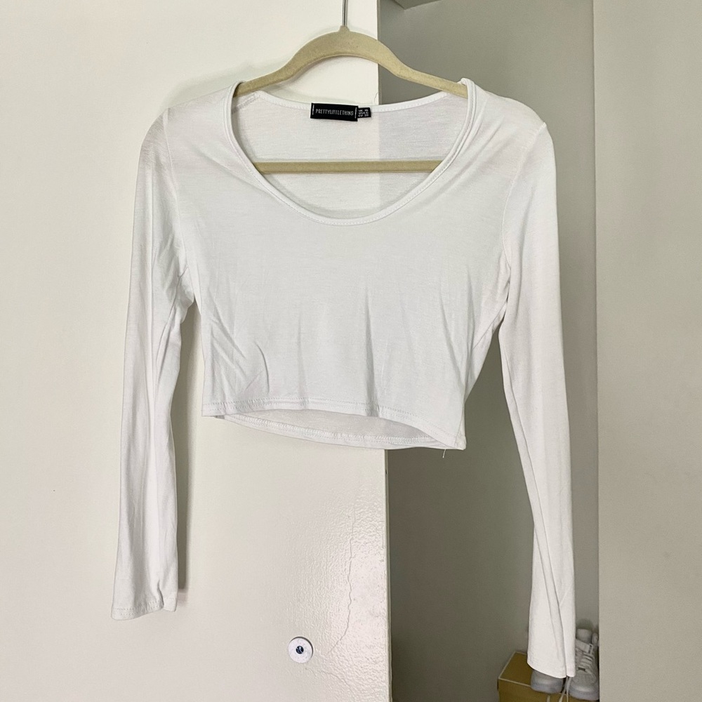 NEW White Long Sleeve Crop